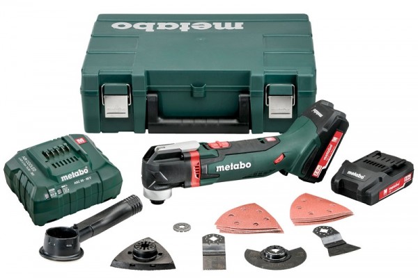 Metabo MT 18 LTX Compact Accu-multitool 2x18V/2Ah Li-Ion, Lader ASC 30-36 V, Kunststof koffer - 613021510