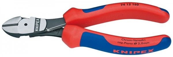 Knipex Kracht-zijsnijtang met meer-componentengrepen 160 mm - 74 12 160 SB
