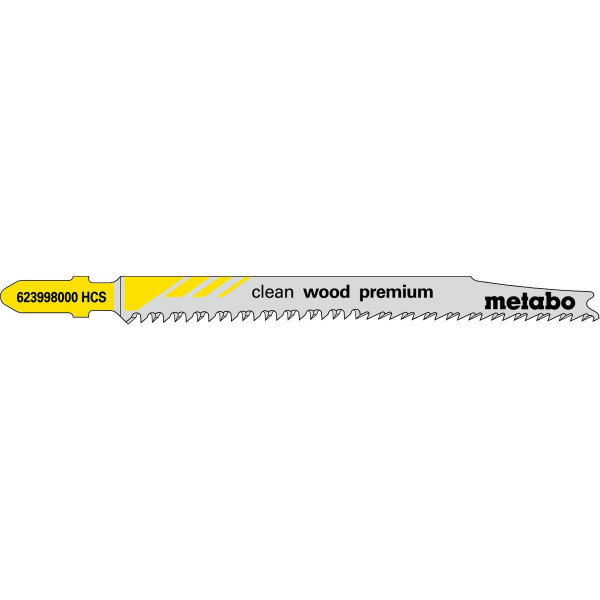 Metabo 5 hojas de sierra de calar, madera, serie "professional", 93/ 2,2 mm, HCS (623998000)