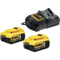 DeWALT Akkuset mit Ladegerät DCB115P2-QW Akku-Kit (2x18V/5Ah plus DCB115)