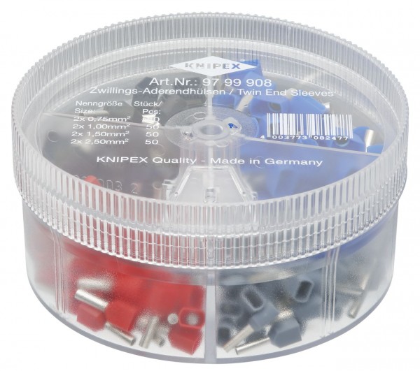 Knipex Boîtier d'assortiment avec embouts de câble jumelés - 97 99 908