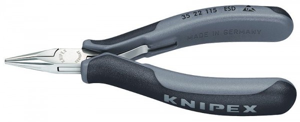 Knipex Elektronica-grijptang ESD spiegelgepolijst met meer-componentengrepen 115 mm - 35 22 115 ESDSB