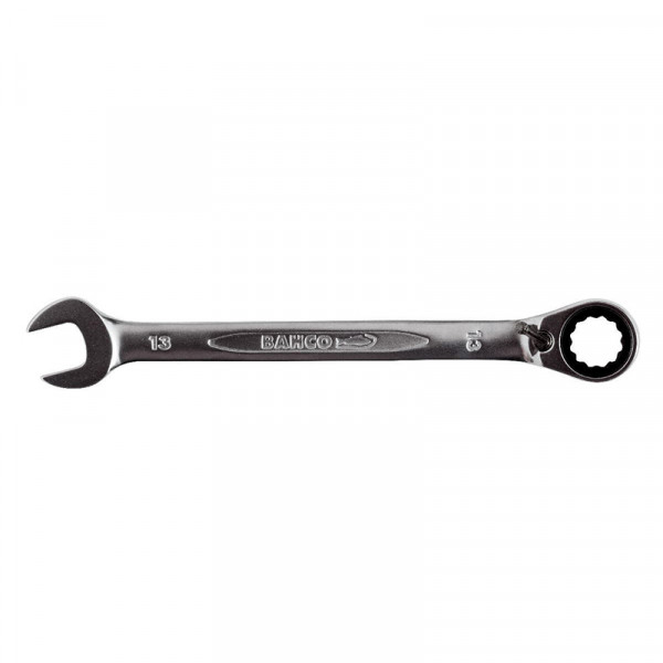 Bahco Clé mixte plate à cliquet, coudée, tête à fourche en angle 15°, 30mm - 1rm-30