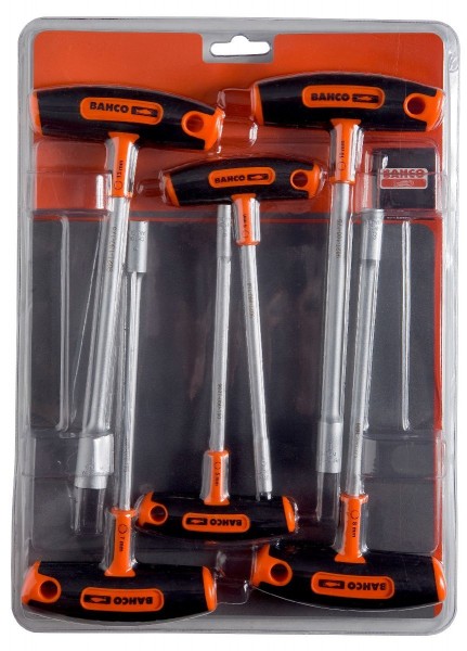 Bahco ASSORTIMENT DE DOUILLES, MANCHE EN T, 6 PCS, 6 PANS - 903T-3