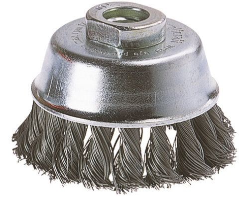 Wolfcraft spazzola metallica a tazza, a treccia, filettatura M 14