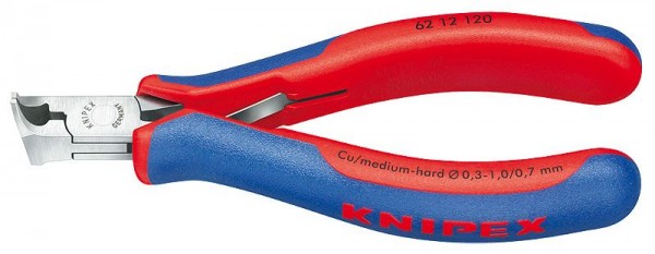 Knipex Elektronica-voorsnijtang met schuine kop met meer-componentengrepen 120 mm - 62 12 120
