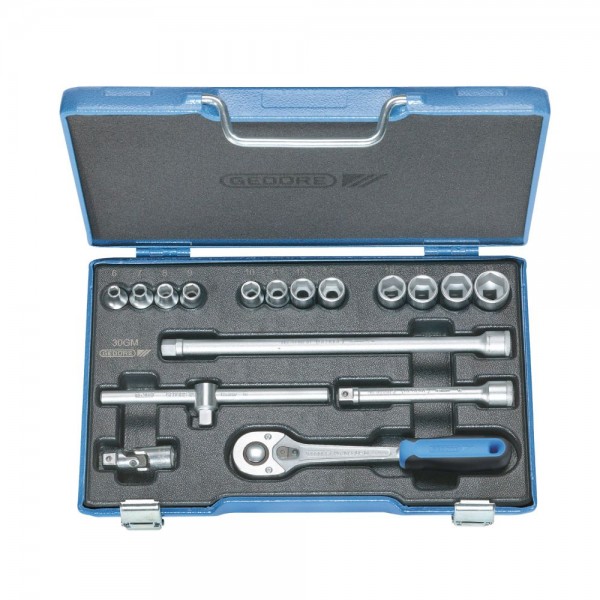 Gedore Serie di chiavi a bussola 3/8" 17 pz. 6-19 mm - 30 GMU-10
