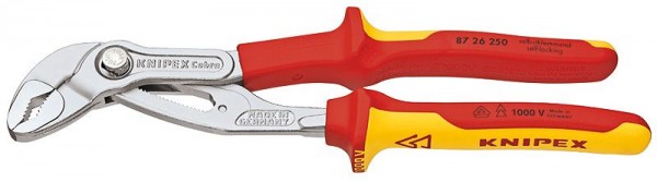 Knipex KNIPEX Cobra VDE Pinza regolabile di nuova generazione per tubi e dadi, isolata 250 mm - 87 26 250