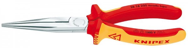 Knipex Platspitse tang met zijsnijder (telefoontang) 200 mm - 26 16 200 SB