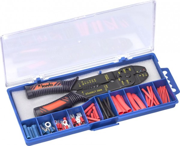 KWB Assortiment kabelschoenen en krimpslangen, 91-delig - 403210