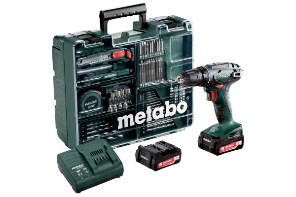 Metabo Taladradora atornilladora de batería BS 14.4 Set, 2 baterías Li-Power (14,4 V/2,0 Ah) - 602206880