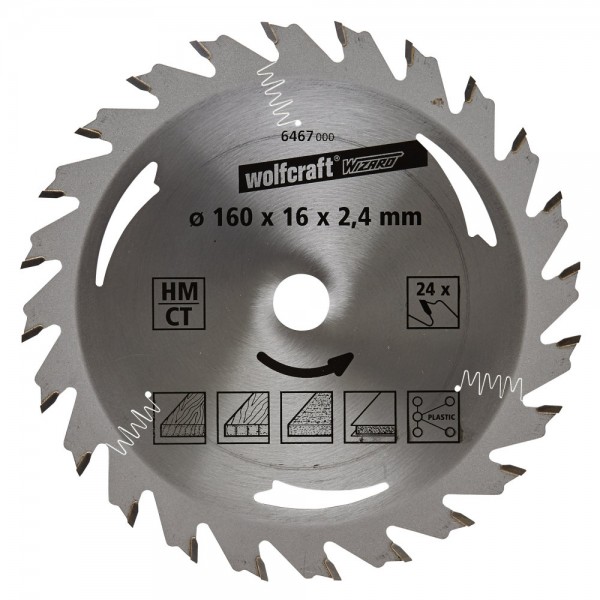 Wolfcraft lama per sega circolare HM, 24 denti
