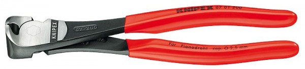 Knipex Kracht-voorsnijtang zwart geatramenteerd gepolijst met kunststof bekleed 160 mm - 67 01 160 SB