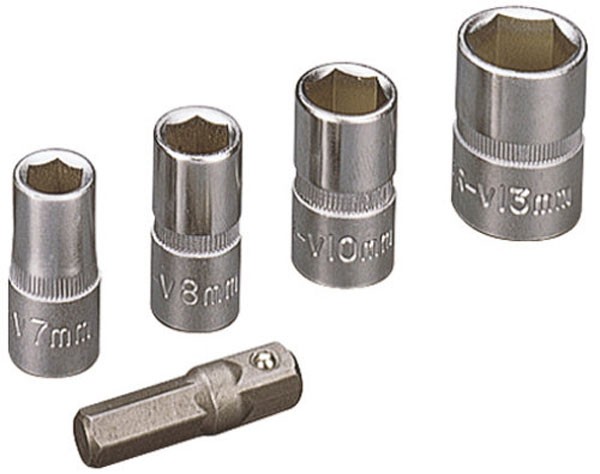 Wolfcraft adattatore 50 mm, 1/4", con attacco esagonale,. per 4 bussole pe