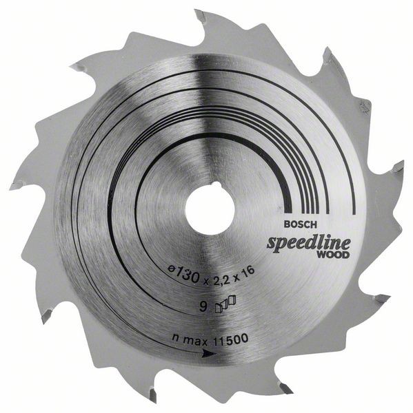 Bosch Professional Kreissägeblatt Speedline Wood, 130 x 16 x 2,2 mm, 9