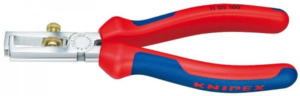 Knipex Pinza spelacavi cromata rivestiti in materiale bicomponente 160 mm - 11 05 160 SB