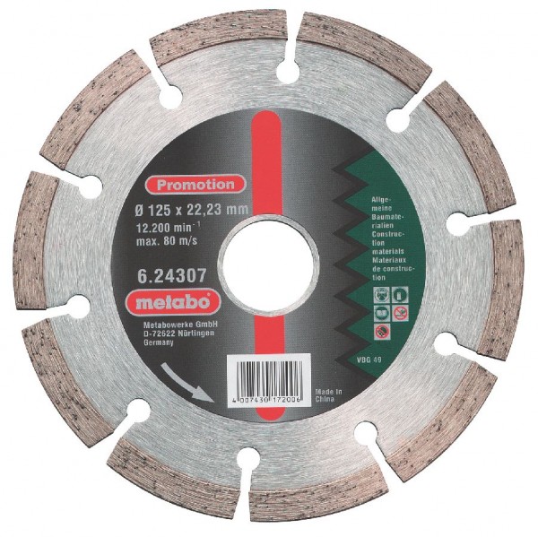 Metabo Diamantscheibe Promotion 125x22,23 mm