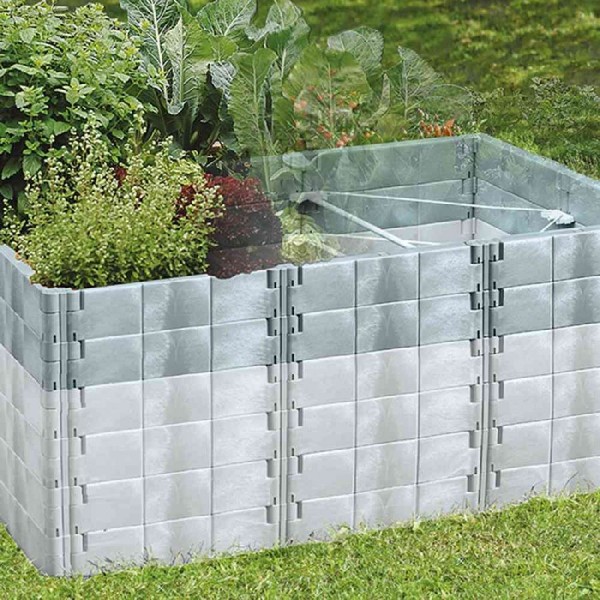 JUWEL éléments de jardin universels basalte 190x121x26cm