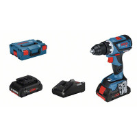 Bosch Professional Akku-Bohrschrauber GSR 18V-60 C, 18V/2x4Ah, GAL 18V-40 - 06019G110B