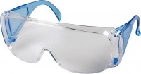 KWB Schutzbrille, voll transparent, blaue transparente Bügel - 378510