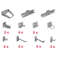 Güde Supporto assortimento di utensili, 28 pezzi - 40768