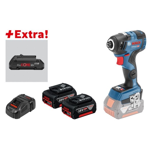 Bosch Professional Accudraaislagmoeraanzetter GDR 18V-200 C, 2x5,0Ah accu, ProCORE18V 4.0Ah, L-BOXX - 0615990K7F