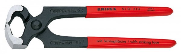 Knipex Hamerkoptang zwart geatramenteerd gepolijst met kunststof bekleed 210 mm - 51 01 210 SB