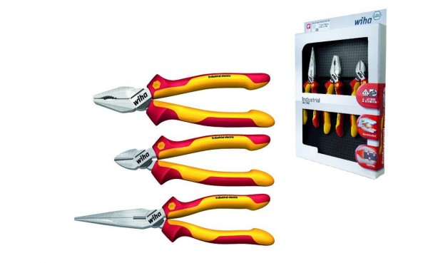 Wiha Jeu de pinces Industrial electric, 3 pièces (Z 99 0 001 09) - 38637