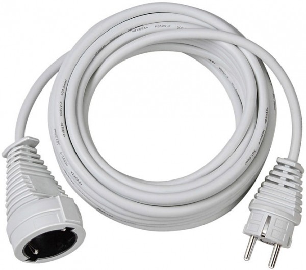 Brennenstuhl Cable de plástico, 10m H05VV-F 3G1,5, blanco - 1168460