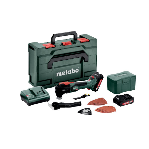 Metabo Akku-Multitool MT 18 LTX BL QSL, metaBOX 145 L, 18V 2x2Ah Li-Ion + SC 30 - 613088500