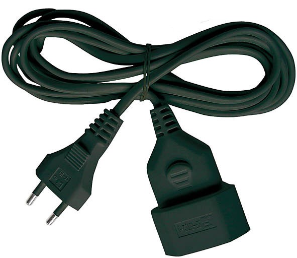 Brennenstuhl Cabel de plástico, 3m H03VVH2-F 2x0,75, negro - 1161790