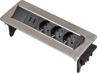 Brennenstuhl Presa multipla da scrivania con USB Indesk Power - 1396200113