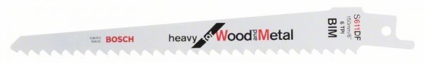 Bosch Lames de scie sabre S 611 DF Heavy for Wood and Metal - 2608656271