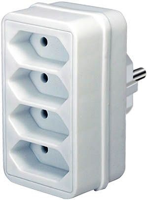 Brennenstuhl Adaptador, 4 tomas de corriente Euro - 1508040