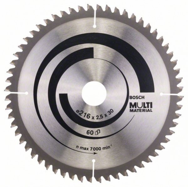 Bosch Professional Kreissägeblatt Multi Material, 216 x 30 x 2,5 mm, 60