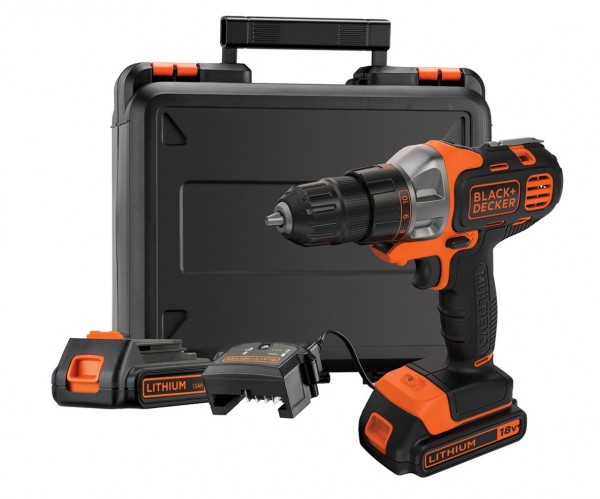 Black & Decker Multievo Akku Multifunktionswerkzeug 18 V/1,5 Ah Li-Ion inkl. 2 Akkus, Ladegerät & Koffer