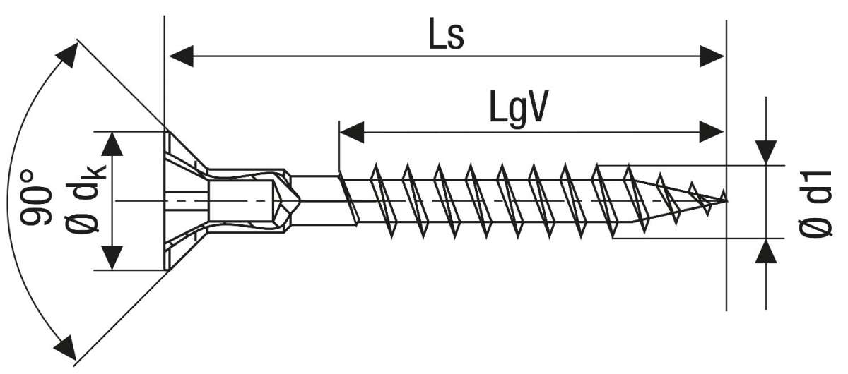 Spax Universalschraube mit Kopfbohrung, 4,5 x 40 mm, 500 Stück ...