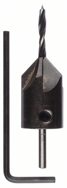 Bosch Professional Holzspiralbohrer mit 90°-Senker, 3 mm