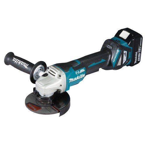 Makita Smerigliatrice angolare 18V, 5,0Ah, 2 batterie + caricabatteria DC18RC - DGA517RTJ
