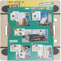 Wolfcraft FT 350 B, meubelrolplaat, deelbaar, met beugel - 5548000