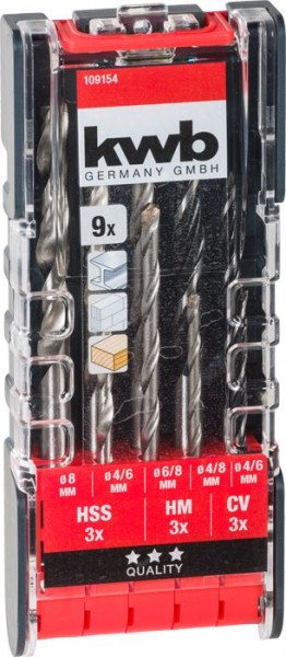 KWB Combi-borenset, 9-delig - 109154