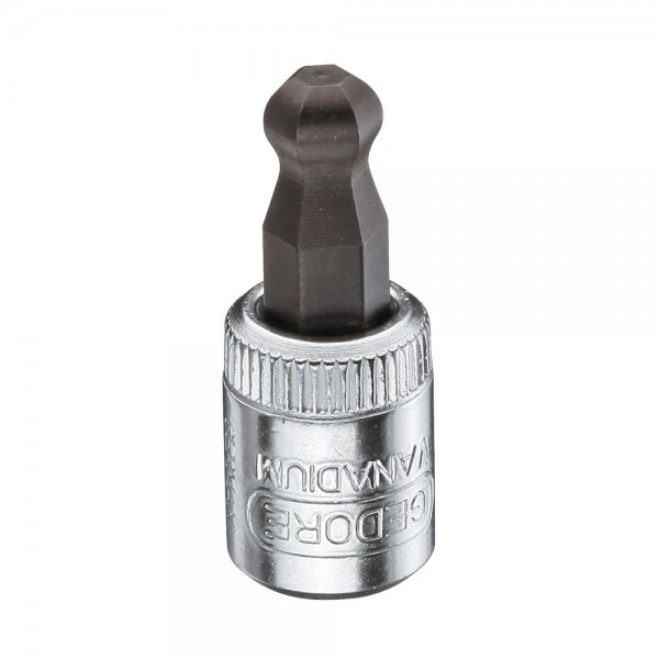 Gedore Bussola giravite 1/4" con punta sferica, per viti a esagono cavo 6 mm - IN 20 K 6