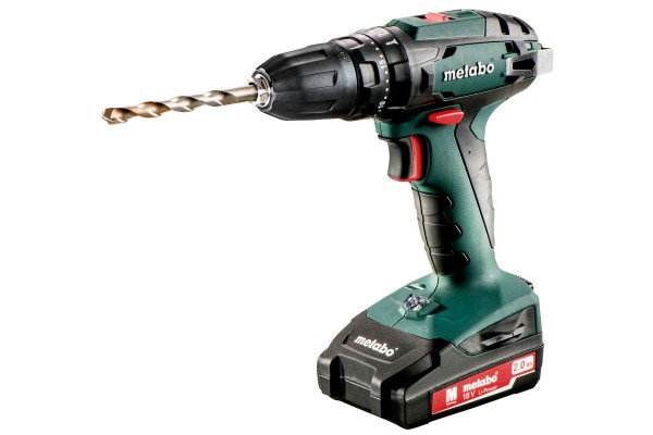 Metabo SB 18 Akku-Schlagbohrmaschine, 2x18V/2Ah Li-Ion, Ladegerät SC 60 Plus, Kunststoffkoffer - 602245560