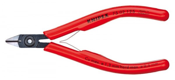 Knipex Elektronica-zijsnijtang gebruineerd met kunststof bekleed 125 mm - 75 12 125
