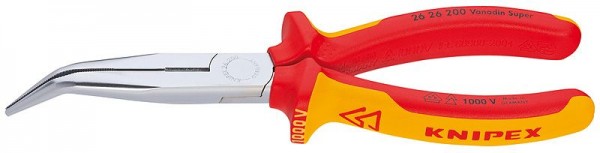 Knipex Pinza per meccanica - con becchi mezzotondi con tronchese (pinza a becchi di cicogna) 200 mm - 26 26 200 SB