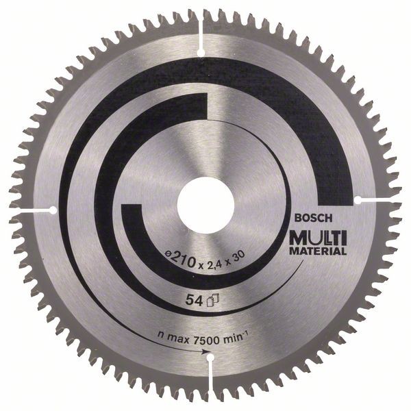 Bosch Professional Kreissägeblatt Multi Material, 210 x 30 x 2,5 mm, 80