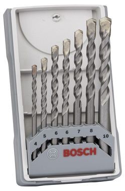 Bosch Betonbohrer CYL-3 Set, Silver Percussion, 7-teilig, 4, 5, 6, 6, 7, 8, 10 mm