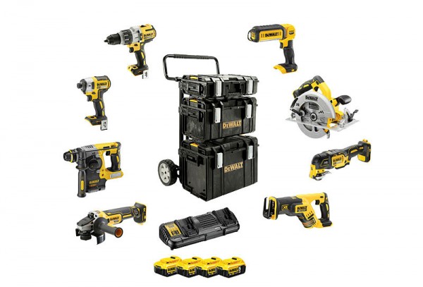 DeWALT Set di 8 strumenti, 18,0 V / 5 Ah - DCK853P4-QW