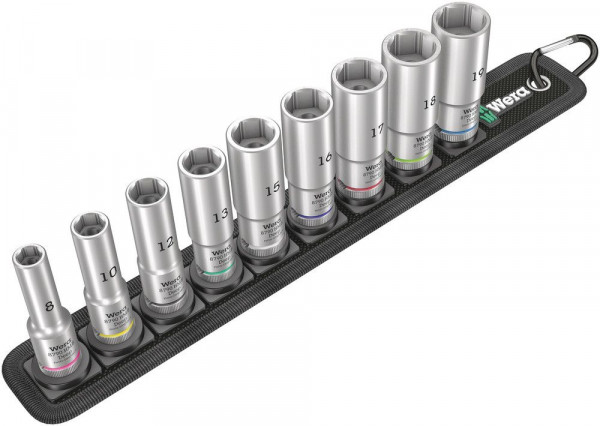 Wera Belt B Deep 1 Steckschlüsseleinsatz-Satz, 3/8"-Antrieb, 9-teilig - 05004545001