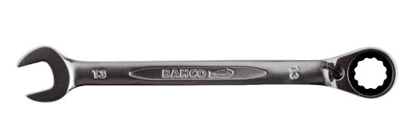 Bahco Clé mixte plate à cliquet, coudée, tête à fourche en angle 15°, 24mm - 1rm-24
